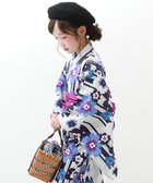 【デビロック/devirock / KIDS】の着付けかんたん 兵児帯付き浴衣 浴衣 25SS 007-縞花2-ネイビー|ID: prp329100004509892 ipo3291000000031910098