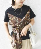【シップス フォー ウィメン/SHIPS】の【WEB限定】 手洗い可能 スカーフ コンビ TEE ブラック|ID: prp329100004510196 ipo3291000000031997728