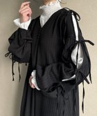 【ジュノア/JUNOAH】の袖スリットリボン付けワンピース ブラック|ID: prp329100004510238 ipo3291000000031990962
