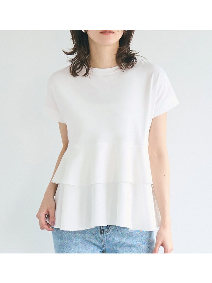 【コカ/COCA】の異素材切り替え2段フリルTシャツ インテリア・キッズ・メンズ・レディースファッション・服の通販 founy(ファニー) https://founy.com/ ファッション Fashion レディースファッション WOMEN トップス・カットソー Tops/Tshirt シャツ/ブラウス Shirts/Blouses ロング / Tシャツ T-Shirts フリル Frills ポケット Pocket |ID: prp329100004510445 ipo3291000000031956432
