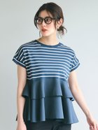 【コカ/COCA】の異素材切り替え2段フリルTシャツ B|ID: prp329100004510445 ipo3291000000031956436