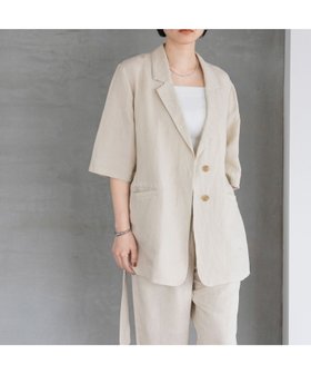 【アパートバイローリーズ/apart by lowrys】のレーヨンリネンシングルジャケット 人気、トレンドファッション・服の通販 founy(ファニー) ファッション Fashion レディースファッション Fashion for Women アウター Coat / Outerwear Collection レディースジャケット・軽アウター Jackets ジャケット Jacket, Outerwear セットアップ Set-Up, Coordinated Outfit フロント Front, Front Design ボックス Boxy, Box Shape ミックス Mix, Mixed Style リネン Linen, Linen Fabric 夏 Summer |ID:prp329100004510838
