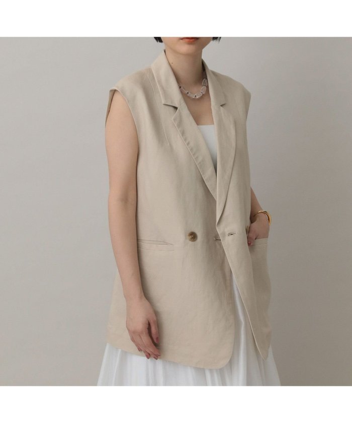 【その他のブランド/Other】のレーヨンリネンベスト インテリア・キッズ・メンズ・レディースファッション・服の通販 founy(ファニー) https://founy.com/ ファッション Fashion レディースファッション WOMEN アウター Coat Outerwear トップス・カットソー Tops/Tshirt ベスト/ジレ Gilets/Vests セットアップ Set Up ダブル Double ベスト Vest ミックス Mix リネン Linen 夏 Summer |ID: prp329100004510840 ipo3291000000031860279