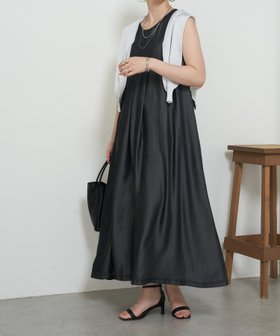 【ジェナ エスパス メルヴェイユ/Jena espace merveilleux】のテンセルノースリワンピース 人気、トレンドファッション・服の通販 founy(ファニー) ファッション Fashion レディースファッション Fashion for Women ワンピース Dresses カーディガン Cardigan, Knitwear ジャケット Jacket, Outerwear スマート Smart, Elegant デニム Denim, Jeans Material ノースリーブ Sleeveless, No-Sleeve リラックス Relax, Relaxed Fit ロング Long, Long-Length 再入荷 Restock / Back in Stock おすすめ Recommended / Our Picks エレガント 上品 Elegant |ID:prp329100004511282