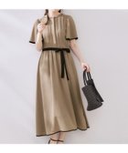 【クチュール ブローチ/Couture Brooch】のタックプリーツ配色ワンピース 人気、トレンドファッション・服の通販 founy(ファニー) ファッション Fashion レディースファッション WOMEN ワンピース Dress プリーツ Pleats ポケット Pocket リボン Ribbon thumbnail ベージュ|ID: prp329100004511526 ipo3291000000031867758