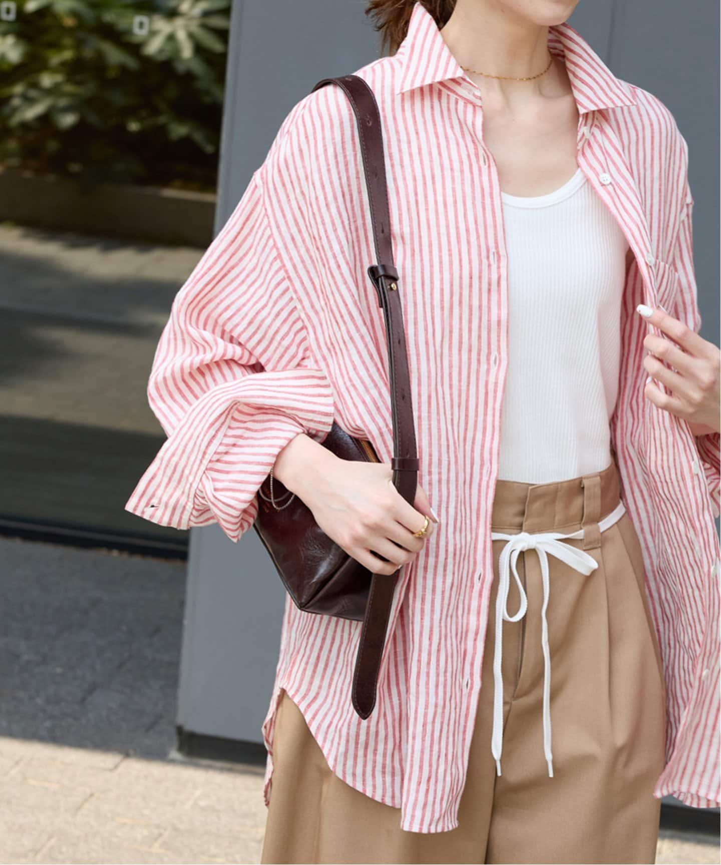 【ジャーナルスタンダード/JOURNAL STANDARD】の《追加2》ソフトゼフィールリネンシャツ インテリア・キッズ・メンズ・レディースファッション・服の通販 founy(ファニー) 　ファッション　Fashion　レディースファッション　WOMEN　トップス・カットソー　Tops/Tshirt　シャツ/ブラウス　Shirts/Blouses　2025年　2025　2025春夏・S/S　Ss,Spring/Summer,2025　レッド|ID: prp329100004511580 ipo3291000000031913492