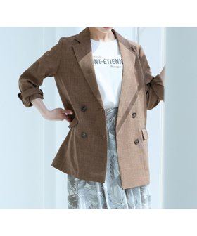 【アンデミュウ/Andemiu】のリネンライクテーラードジャケット 人気、トレンドファッション・服の通販 founy(ファニー) ファッション Fashion レディースファッション WOMEN アウター Coat Outerwear ジャケット Jackets テーラードジャケット Tailored Jackets おすすめ Recommend インナー Inner カーディガン Cardigan スラックス Slacks デニム Denim ノースリーブ No Sleeve ボトム Bottom エレガント 上品 Elegant 夏 Summer ビジネス 仕事 通勤 Business |ID:prp329100004511590