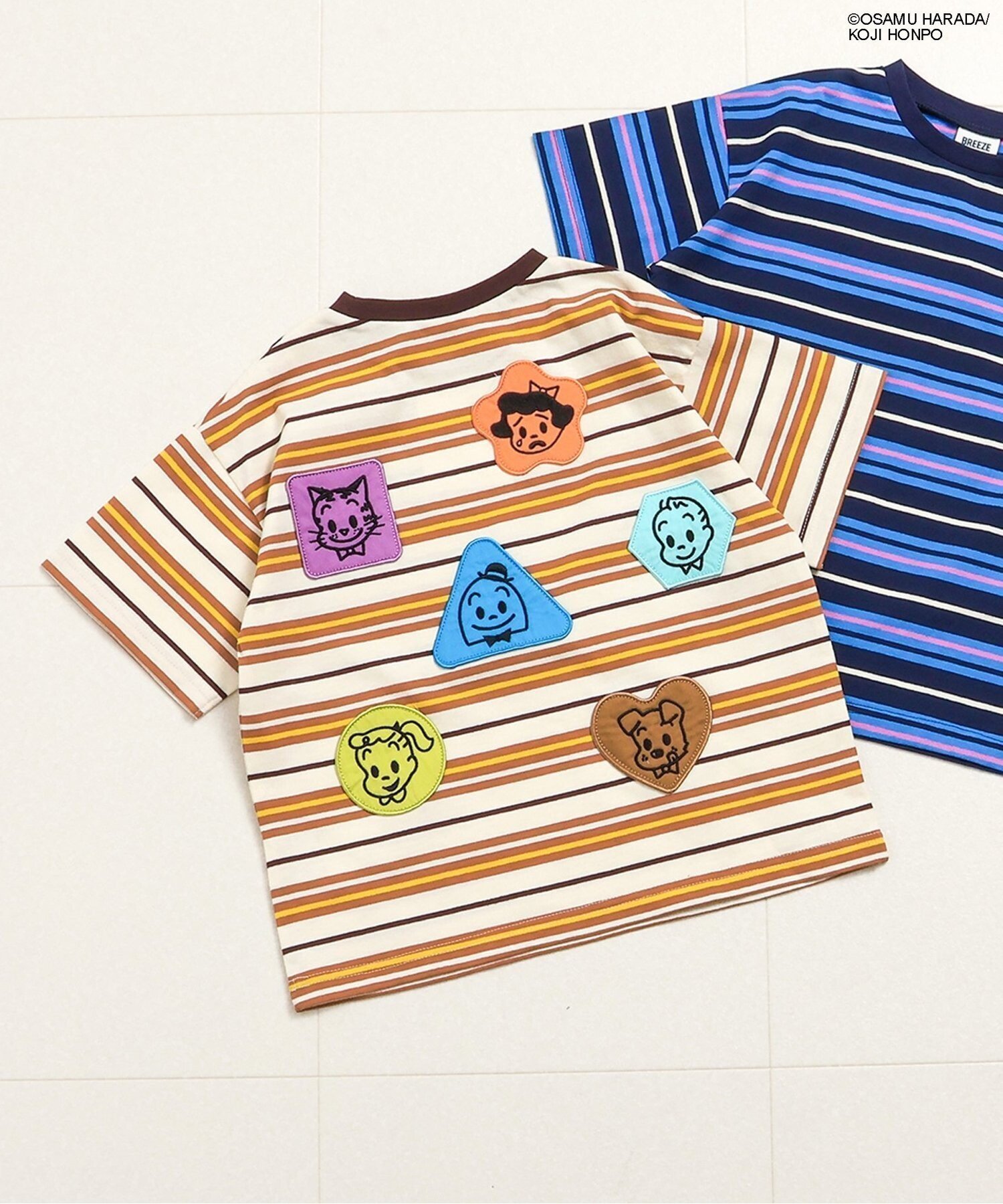【その他のブランド/Other】のWEB限定 【OSAMU GOODSコラボ】ボーダーTシャツ インテリア・キッズ・メンズ・レディースファッション・服の通販 founy(ファニー) 　ファッション　Fashion　キッズファッション　KIDS　おすすめ　Recommend　カラフル　Colorful　キャラクター　Character　ギフト プレゼント　Gift Present　コラボ　Collaboration　プリント　Print　ボーダー　Border　夏　Summer　ベージュ|ID: prp329100004511776 ipo3291000000031869873