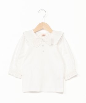 【スーリー/Souris / KIDS】のリボンTシャツ 人気、トレンドファッション・服の通販 founy(ファニー) ファッション Fashion キッズファッション KIDS スリーブ Sleeve センター Center リボン Ribbon ロング Long エレガント 上品 Elegant |ID:prp329100004511843