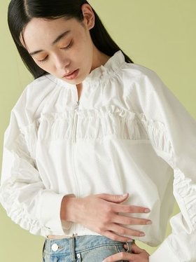 【リリーブラウン/Lily Brown】の【オフィシャル・アプリ限定カラー】UVサッカーエンボスフリルブルゾン 人気、トレンドファッション・服の通販 founy(ファニー) ファッション Fashion レディースファッション WOMEN アウター Coat Outerwear ブルゾン Blouson/Jackets おすすめ Recommend サッカー Soccer ジップ Zip フェミニン Feminine フリル Frills ブルゾン Blouson 夏 Summer |ID:prp329100004512110