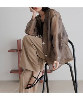 【ローリーズファーム/LOWRYS FARM】のシアージャケットLS 人気、トレンドファッション・服の通販 founy(ファニー) ファッション Fashion レディースファッション WOMEN アウター Coat Outerwear ジャケット Jackets シアー Sheer ジャケット Jacket ダブル Double テーラード Tailored エレガント 上品 Elegant 夏 Summer |ID:prp329100004512131