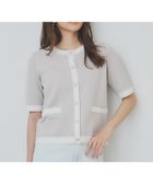 【インデックス/INDEX】のバイカラークルーネックカーディガン/オーガニックコットン混【UV/洗濯機洗い可】 人気、トレンドファッション・服の通販 founy(ファニー) ファッション Fashion レディースファッション WOMEN トップス・カットソー Tops/Tshirt カーディガン Cardigans なめらか Smooth カーディガン Cardigan クラシカル Classical ポケット Pocket 半袖 Short Sleeve 羽織 Haori thumbnail グレージュ|ID: prp329100004512175 ipo3291000000031992654