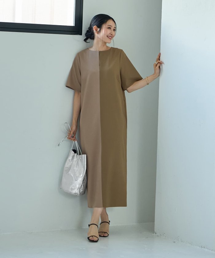 【スタイルデリ/STYLE DELI】のハーフ微配色キーネックワンピース インテリア・キッズ・メンズ・レディースファッション・服の通販 founy(ファニー) https://founy.com/ ファッション Fashion レディースファッション Fashion for Women ワンピース Dresses インナー Innerwear 秋 Autumn カーディガン Cardigan, Knitwear シューズ Shoes, Footwear シルバー Silver, Metallic Silver シンプル Simple, Minimal ジャケット Jacket, Outerwear スニーカー Sneakers, Trainers スリット Slit, Slit Detail スーツ Suit, Formalwear 長袖 Long Sleeve, Full Sleeve ハーフ Half, Half-Length バランス Balance, Style Balance ブルゾン Blouson, Bomber Jacket ポケット Pocket, Pocket Detail ミックス Mix, Mixed Style ループ Loop, Loop Knit ロング Long, Long-Length 冬 Winter / This Winter 夏 Summer |ID: prp329100004512631 ipo3291000000032708927