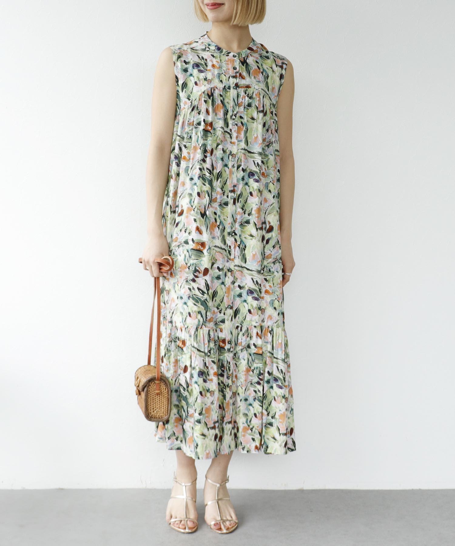 【スリーフォータイム/Three Four Time】の/レーヨンティアードシャツワンピース 人気、トレンドファッション・服の通販 founy(ファニー) 　ファッション　Fashion　レディースファッション　Ladies' Fashion Online　ワンピース　Dress　シャツワンピース　Shirt Dresses　ギャザー　Gather　フラワー　Flower　 other-1|ID: prp329100004512645 ipo3291000000032671493