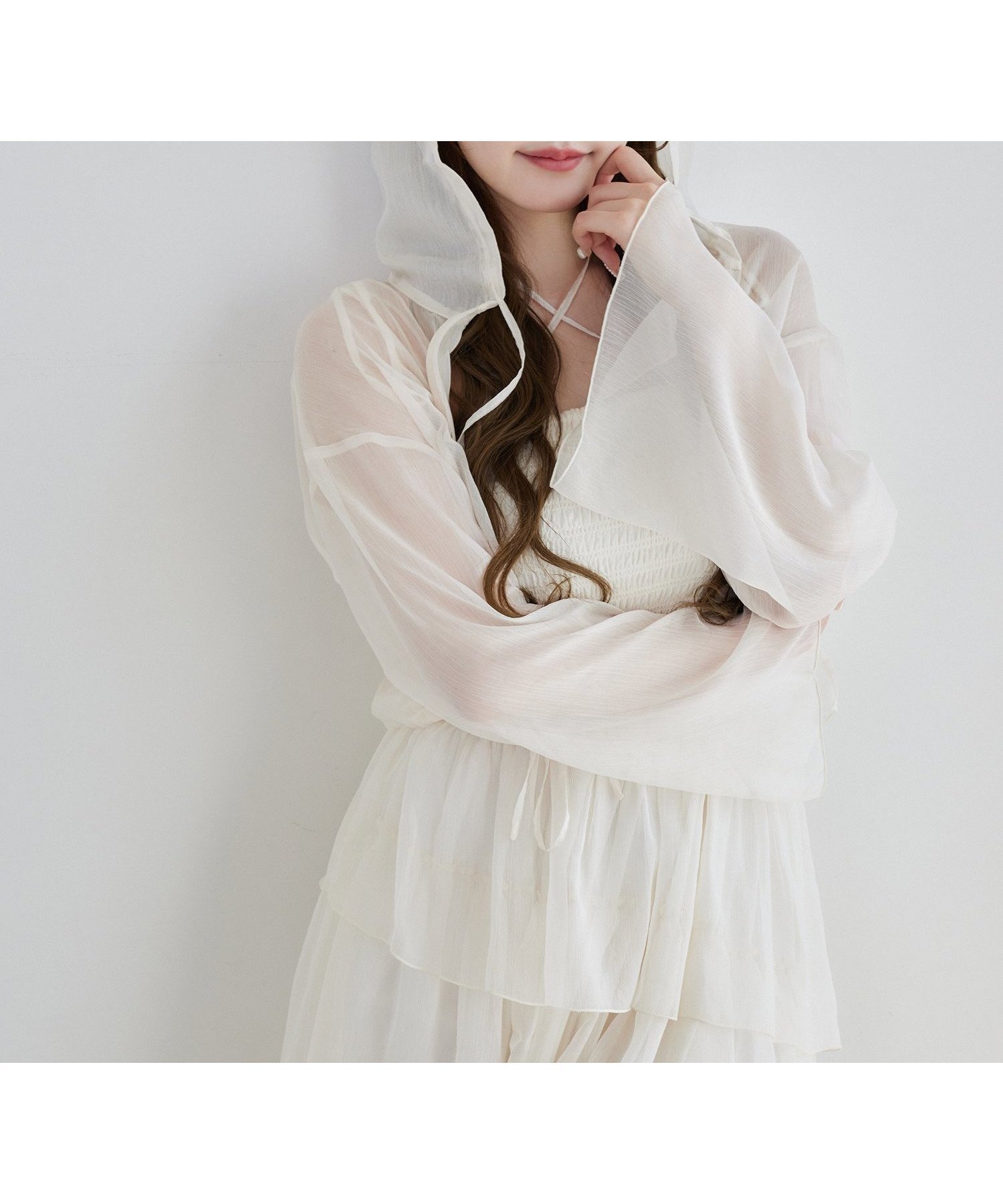 【ナイスクラップ/NICE CLAUP】のシアーパーカー インテリア・キッズ・メンズ・レディースファッション・服の通販 founy(ファニー) 　ファッション　Fashion　レディースファッション　WOMEN　トップス・カットソー　Tops/Tshirt　パーカ　Sweats　2025年　2025　2025春夏・S/S　Ss,Spring/Summer,2025　おすすめ　Recommend　キャミソール　Camisole　シンプル　Simple　スリット　Slit　スリーブ　Sleeve　セットアップ　Set Up　タイトスカート　Tight Skirt　ノースリーブ　No Sleeve　ビスチェ　Bustier　フレア　Flare　ボトム　Bottom　夏　Summer　定番　Standard　アイボリー|ID: prp329100004512771 ipo3291000000031879928