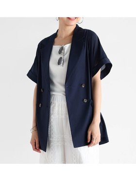 【ヴァン/Vin】のシアーストライプドルマンジャケット 人気、トレンドファッション・服の通販 founy(ファニー) ファッション Fashion レディースファッション WOMEN アウター Coat Outerwear ジャケット Jackets リラックス Relax 軽量 Lightweight |ID:prp329100004512774