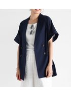 【ヴァン/Vin】のシアーストライプドルマンジャケット 人気、トレンドファッション・服の通販 founy(ファニー) ファッション Fashion レディースファッション WOMEN アウター Coat Outerwear ジャケット Jackets リラックス Relax 軽量 Lightweight thumbnail ネイビー|ID: prp329100004512774 ipo3291000000032289586