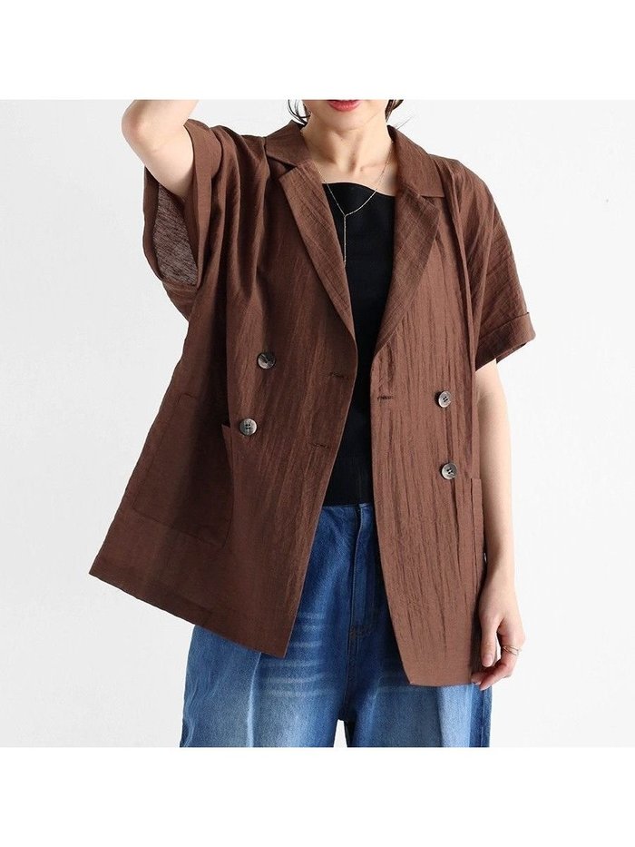 【ヴァン/Vin】の麻混ハーフスリーブジャケット インテリア・キッズ・メンズ・レディースファッション・服の通販 founy(ファニー) https://founy.com/ ファッション Fashion レディースファッション Fashion for Women アウター Coat / Outerwear Collection レディースジャケット・軽アウター Jackets ジャケット Jacket, Outerwear リネン Linen, Linen Fabric |ID: prp329100004512776 ipo3291000000032449535