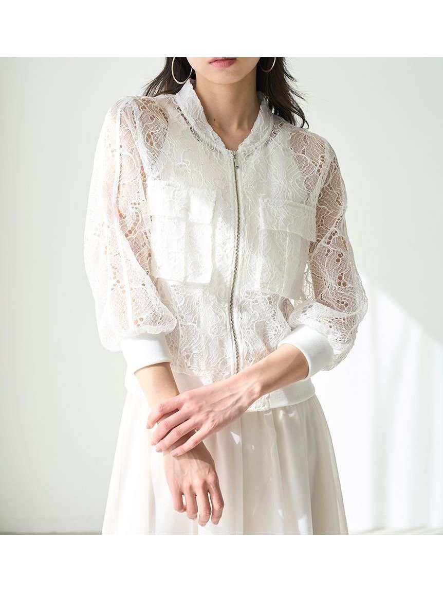 【スナイデル/SNIDEL】のシアーバリエブルゾン インテリア・キッズ・メンズ・レディースファッション・服の通販 founy(ファニー) 　ファッション　Fashion　レディースファッション　WOMEN　アウター　Coat Outerwear　ブルゾン　Blouson/Jackets　おすすめ　Recommend　オーガンジー　Organdy　コンパクト　Compact　シアー　Sheer　シンプル　Simple　ジップアップ　Zip Up　ストレート　Straight　スポーティ　Sporty　セットアップ　Set Up　デニム　Denim　フラワー　Flower　フレア　Flare　ブルゾン　Blouson　ポケット　Pocket　レース　Race　ワイド　Wide　夏　Summer　FLOWER[936]|ID: prp329100004512787 ipo3291000000031880039