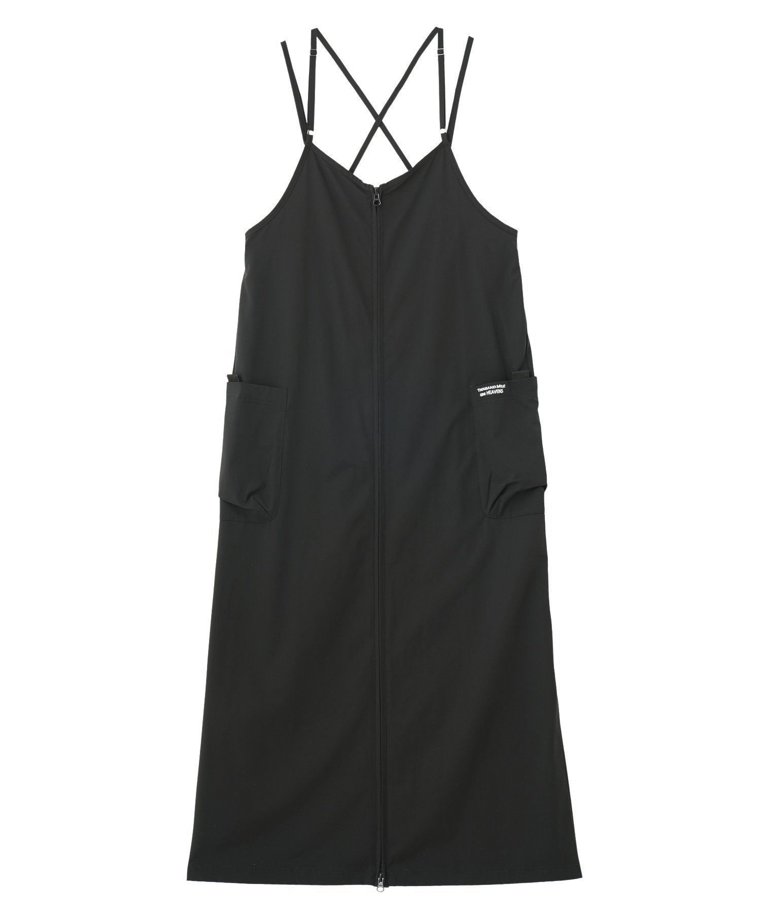 【ローズバッド/ROSE BUD】のTHOUSAND MILExGENE HEAVENS/BACK CROSS NALLOW STRAP DRESS インテリア・キッズ・メンズ・レディースファッション・服の通販 founy(ファニー) 　ファッション　Fashion　レディースファッション　WOMEN　ワンピース　Dress　ドレス　Party Dresses　アウトドア　Outdoor　カリフォルニア　California　キャミワンピース　Cami Dress　軽量　Lightweight　シンプル　Simple　スタイリッシュ　Stylish　ストレッチ　Stretch　センター　Center　タンク　Tank　人気　Popularity　バランス　Balance　フェミニン　Feminine　フロント　Front　ボトム　Bottom　ポケット　Pocket　ラップ　Wrap　再入荷　Restock/Back In Stock/Re Arrival　おすすめ　Recommend　夏　Summer　BLACK|ID: prp329100004512885 ipo3291000000031880873