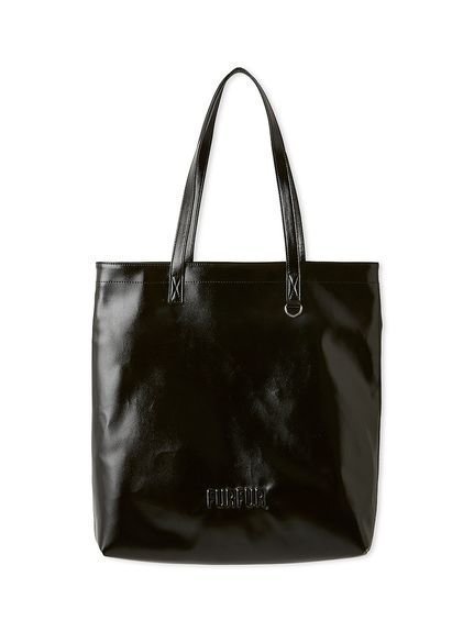 【ファーファー/FURFUR】のエンボスロゴトートバッグL インテリア・キッズ・メンズ・レディースファッション・服の通販 founy(ファニー) 　ファッション　Fashion　レディースファッション　WOMEN　バッグ　Bag　キーホルダー　Key Ring　ショルダー　Shoulder　チャーム　Charm　トレンド　Trend　ポケット　Pocket　定番　Standard　旅行　Travel　BLK[009]|ID: prp329100004513073 ipo3291000000031883809