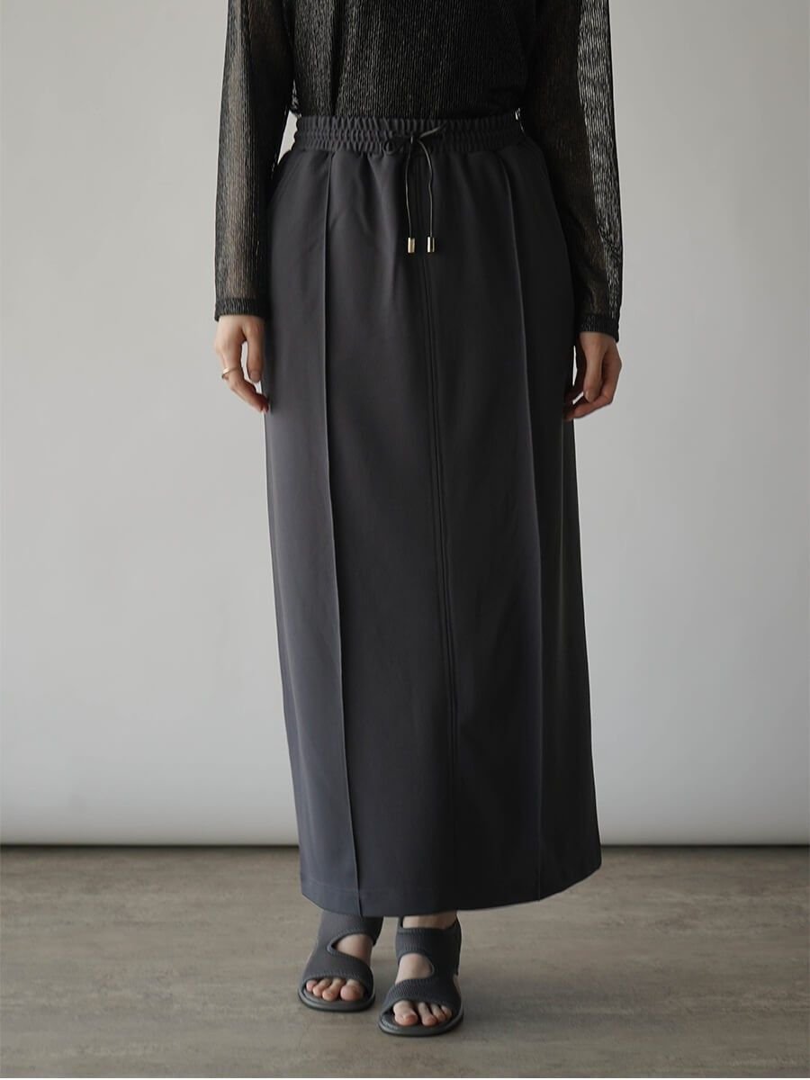 【ラシュッド/LASUD】のジャージナロースカート インテリア・キッズ・メンズ・レディースファッション・服の通販 founy(ファニー) 　ファッション　Fashion　レディースファッション　WOMEN　スカート　Skirt　シンプル　Simple　ジャージー　Jersey　スリット　Slit　チャコールグレー|ID: prp329100004513311 ipo3291000000031886324