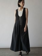 【ラシュッド/LASUD】の2WAYロゴテープジャンパースカート ブラック|ID: prp329100004513375 ipo3291000000031886861