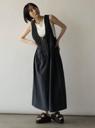 【ラシュッド/LASUD】の2WAYロゴテープジャンパースカート ネイビー|ID: prp329100004513375 ipo3291000000032722059