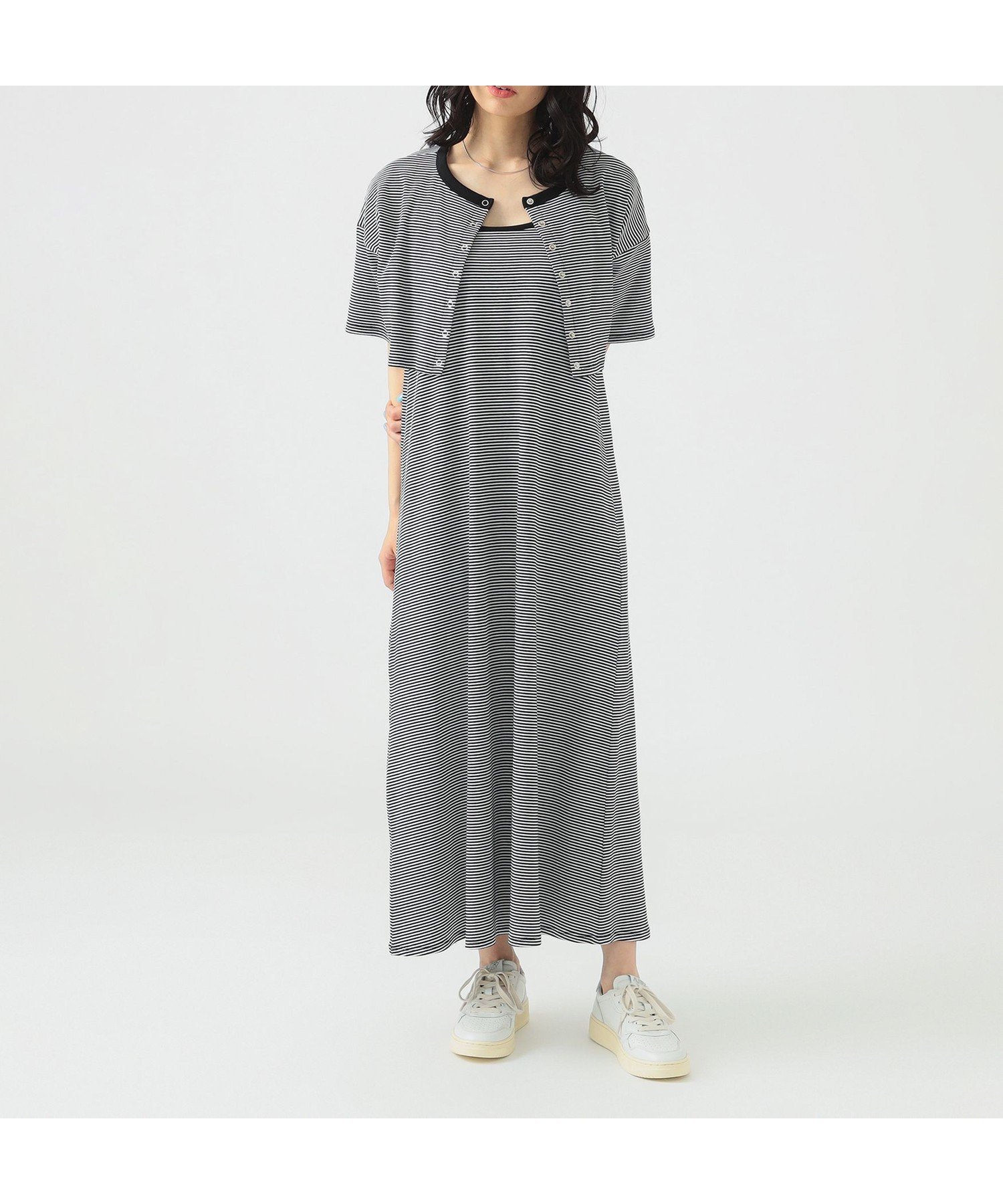 【ビーミングライフストアバイビームス/B:MING LIFE STORE by BEAMS】の【2点セット】マルチWAY カーディガン * ワンピース(S~M) 25SS 着回し 旅行 おでかけ ウォッシャブル インテリア・キッズ・メンズ・レディースファッション・服の通販 founy(ファニー) 　ファッション　Fashion　レディースファッション　WOMEN　ワンピース　Dress　ウェーブ　Wave　ウォッシャブル　Washable　くるぶし　Ankle　カーディガン　Cardigan　クロップド　Cropped　バランス　Balance　おすすめ　Recommend　旅行　Travel　2025年　2025　2025春夏・S/S　Ss,Spring/Summer,2025　BLACK|ID: prp329100004513736 ipo3291000000032368302