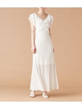 【リリーブラウン/Lily Brown】のカットレースフリルワンピース 人気、トレンドファッション・服の通販 founy(ファニー) ファッション Fashion レディースファッション WOMEN ワンピース Dress イエロー Yellow エレガント 上品 Elegant ストレッチ Stretch フェミニン Feminine フリル Frills フレア Flare 人気 Popularity 今季 This Season 夏 Summer |ID:prp329100004513806