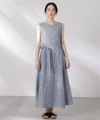【ナノ ユニバース/nano universe】のヨーロピアンフラックス Aラインノースリーブワンピース ネイビー|ID: prp329100004513808 ipo3291000000031890741