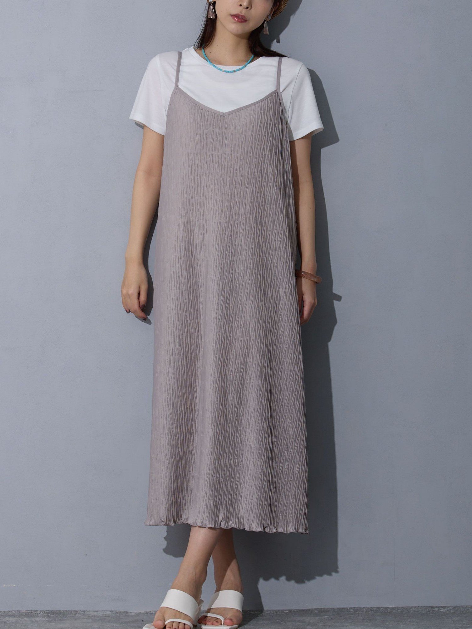 【その他のブランド/Other】のプリーツキャミワンピース シャツ SET 人気、トレンドファッション・服の通販 founy(ファニー) 　ファッション　Fashion　レディースファッション　WOMEN　ワンピース　Dress　キャミワンピース　No Sleeve Dresses　キャミワンピース　Cami Dress　タンク　Tank　デニム　Denim　プリーツ　Pleats　ボトム　Bottom　人気　Popularity　 other-1|ID: prp329100004513855 ipo3291000000031891009