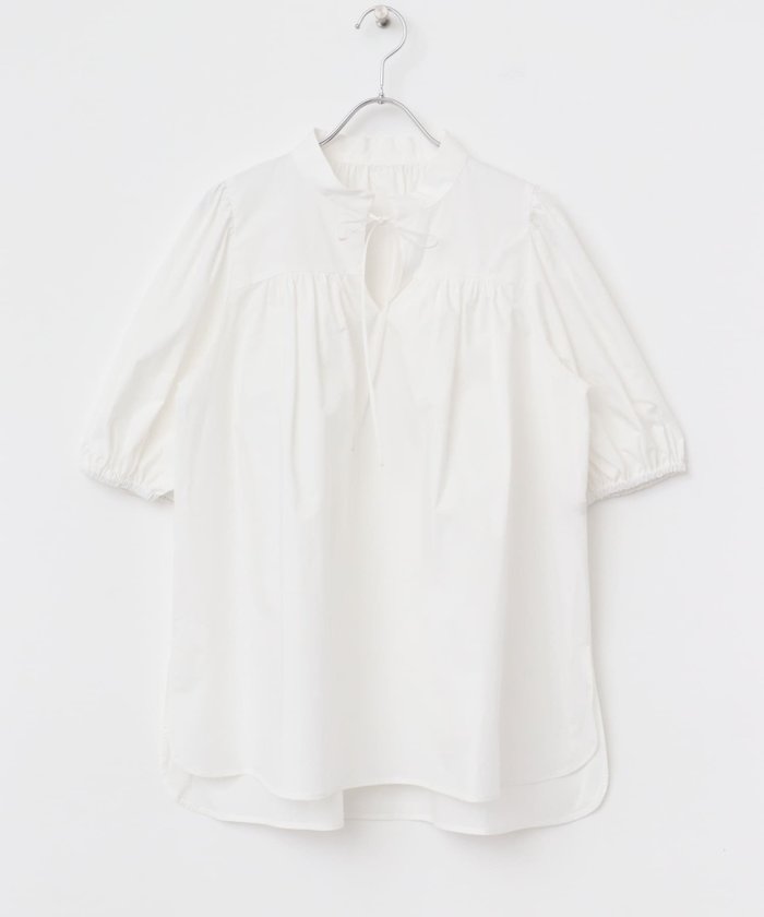 【アーバンリサーチ ロッソ/URBAN RESEARCH ROSSO】のF by ROSSO パフスリーブチュニックブラウス インテリア・キッズ・メンズ・レディースファッション・服の通販 founy(ファニー) https://founy.com/ ファッション Fashion レディースファッション WOMEN トップス・カットソー Tops/Tshirt シャツ/ブラウス Shirts/Blouses 2025年 2025 2025春夏・S/S Ss,Spring/Summer,2025 スリーブ Sleeve チュニック Tunic デニム Denim ラウンド Round リボン Ribbon 夏 Summer S/S・春夏 Ss・Spring/Summer |ID: prp329100004513884 ipo3291000000031891188