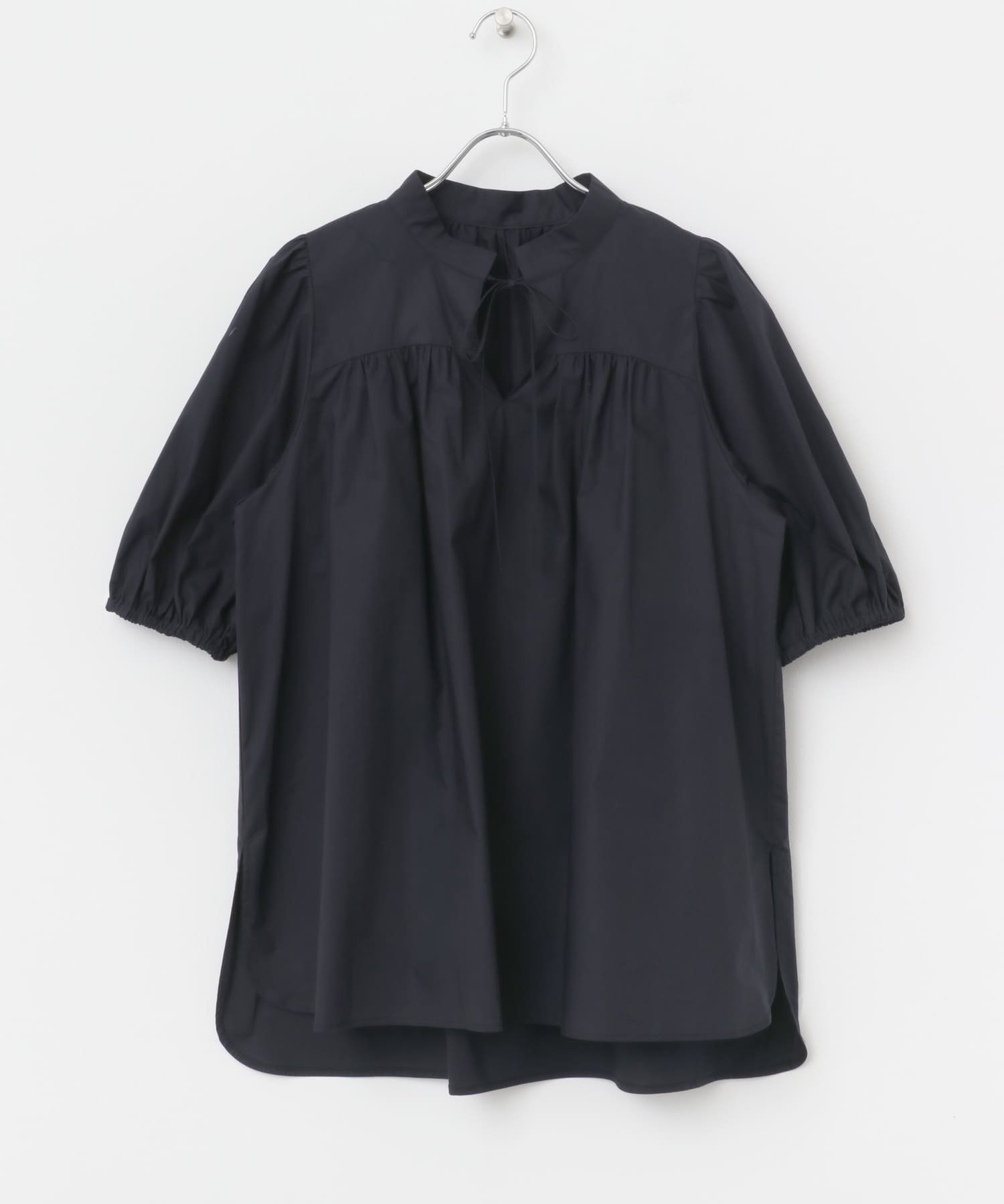【アーバンリサーチ ロッソ/URBAN RESEARCH ROSSO】のF by ROSSO パフスリーブチュニックブラウス インテリア・キッズ・メンズ・レディースファッション・服の通販 founy(ファニー) 　ファッション　Fashion　レディースファッション　WOMEN　トップス・カットソー　Tops/Tshirt　シャツ/ブラウス　Shirts/Blouses　2025年　2025　2025春夏・S/S　Ss,Spring/Summer,2025　スリーブ　Sleeve　チュニック　Tunic　デニム　Denim　ラウンド　Round　リボン　Ribbon　夏　Summer　S/S・春夏　Ss・Spring/Summer　NAVY|ID: prp329100004513884 ipo3291000000031891192