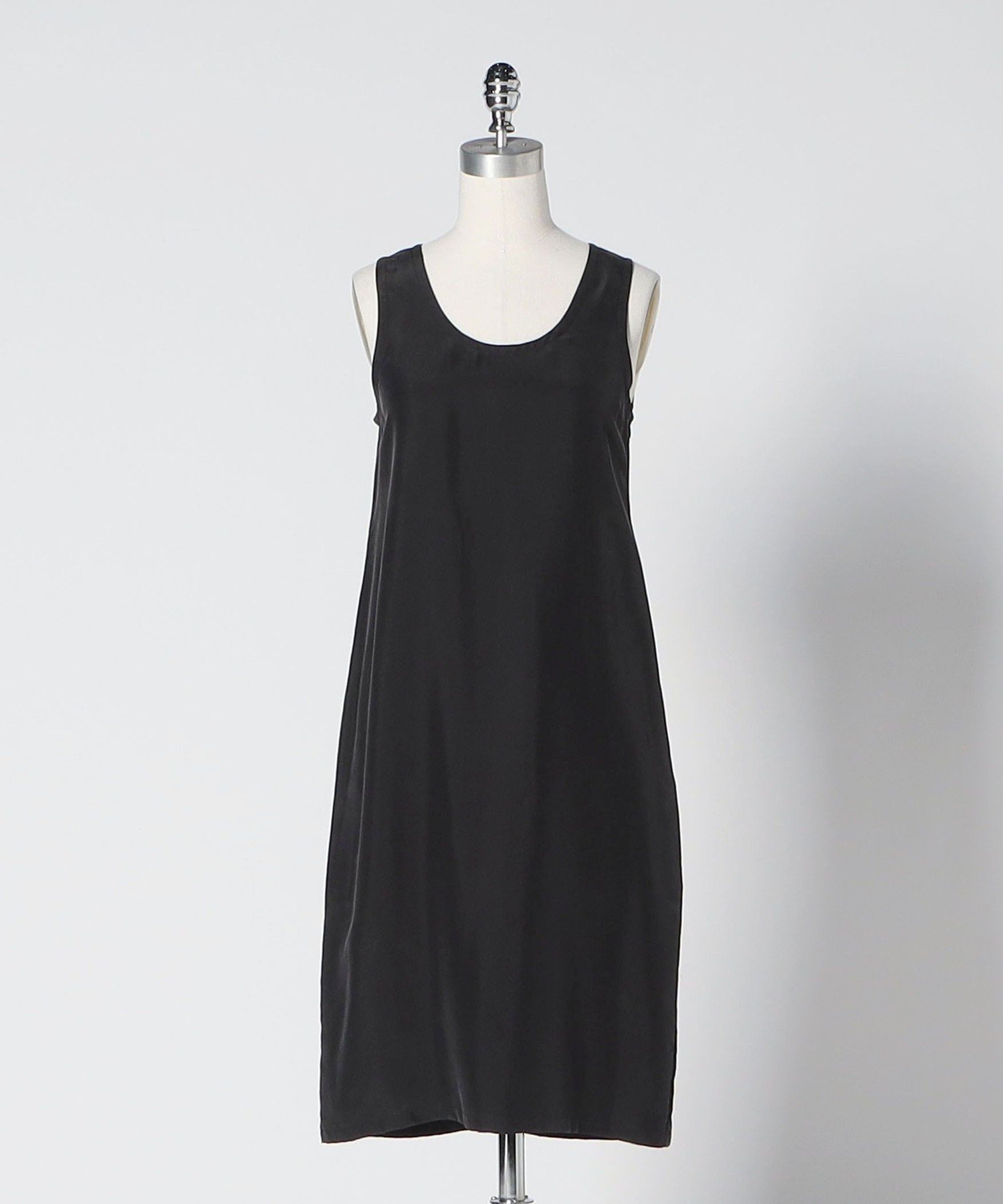 【ユナイテッドアローズ/UNITED ARROWS】のLOEFF シルク ハブタエ タンクトップ ドレス インテリア・キッズ・メンズ・レディースファッション・服の通販 founy(ファニー) 　ファッション　Fashion　レディースファッション　WOMEN　ワンピース　Dress　ドレス　Party Dresses　おすすめ　Recommend　シルク　Silk　シンプル　Simple　タンク　Tank　ドレス　Dress　ドレープ　Drape　BLACK|ID: prp329100004513923 ipo3291000000031891508
