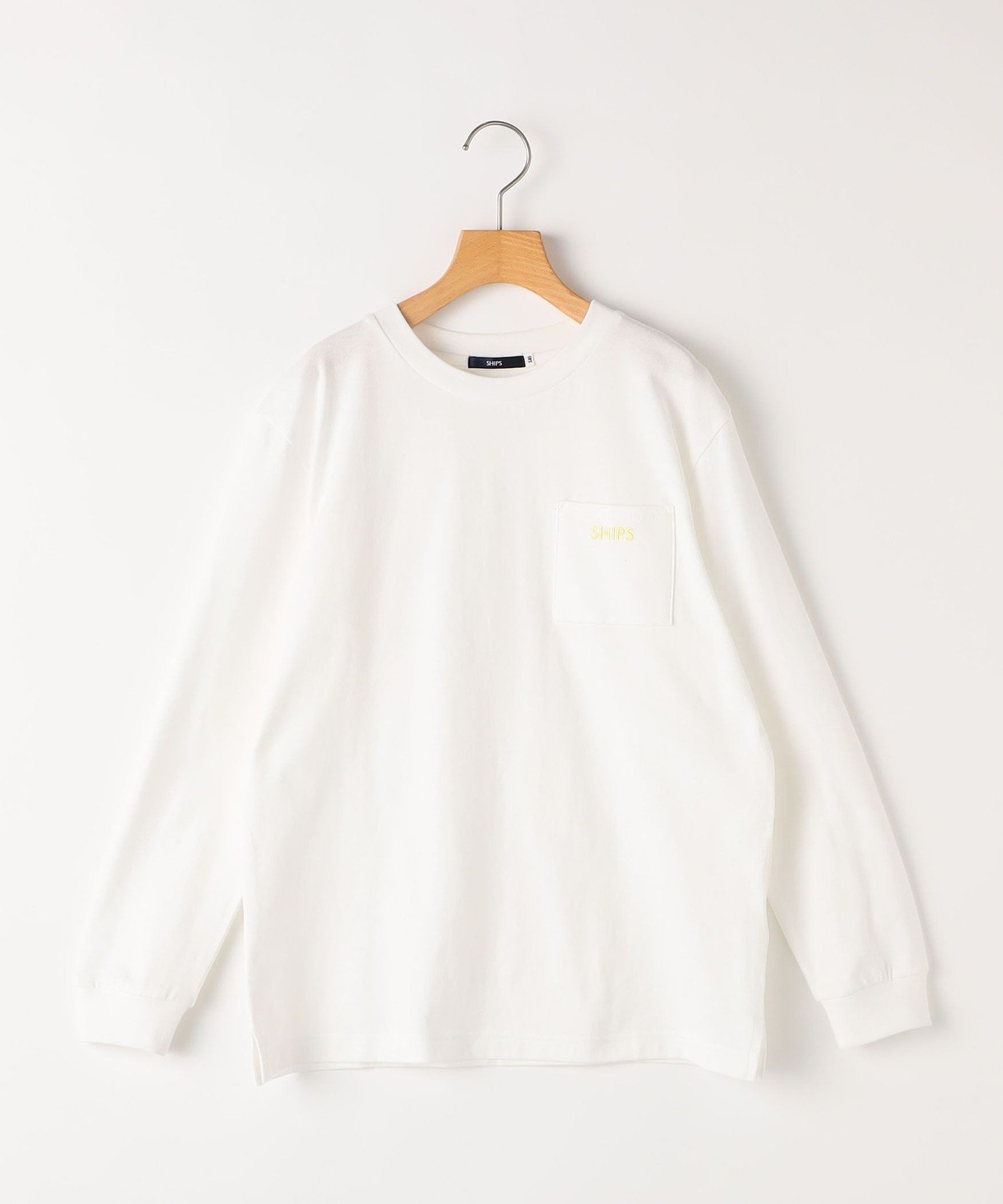 【シップス/SHIPS / KIDS】のSHIPS KIDS 140~160cm / SHIPS ロゴ 長袖 TEE インテリア・キッズ・メンズ・レディースファッション・服の通販 founy(ファニー) 　ファッション　Fashion　キッズファッション　KIDS　インナー　Inner　春　Spring　シンプル　Simple　スタンダード　Standard　スリット　Slit　長袖　Long Sleeve　フィット　Fit　ベーシック　Basic　ボトム　Bottom　ポケット　Pocket　羽織　Haori　ロング　Long　S/S・春夏　Ss・Spring/Summer　おすすめ　Recommend　夏　Summer　ギフト プレゼント　Gift Present　ライトホワイト|ID: prp329100004514150 ipo3291000000031893390