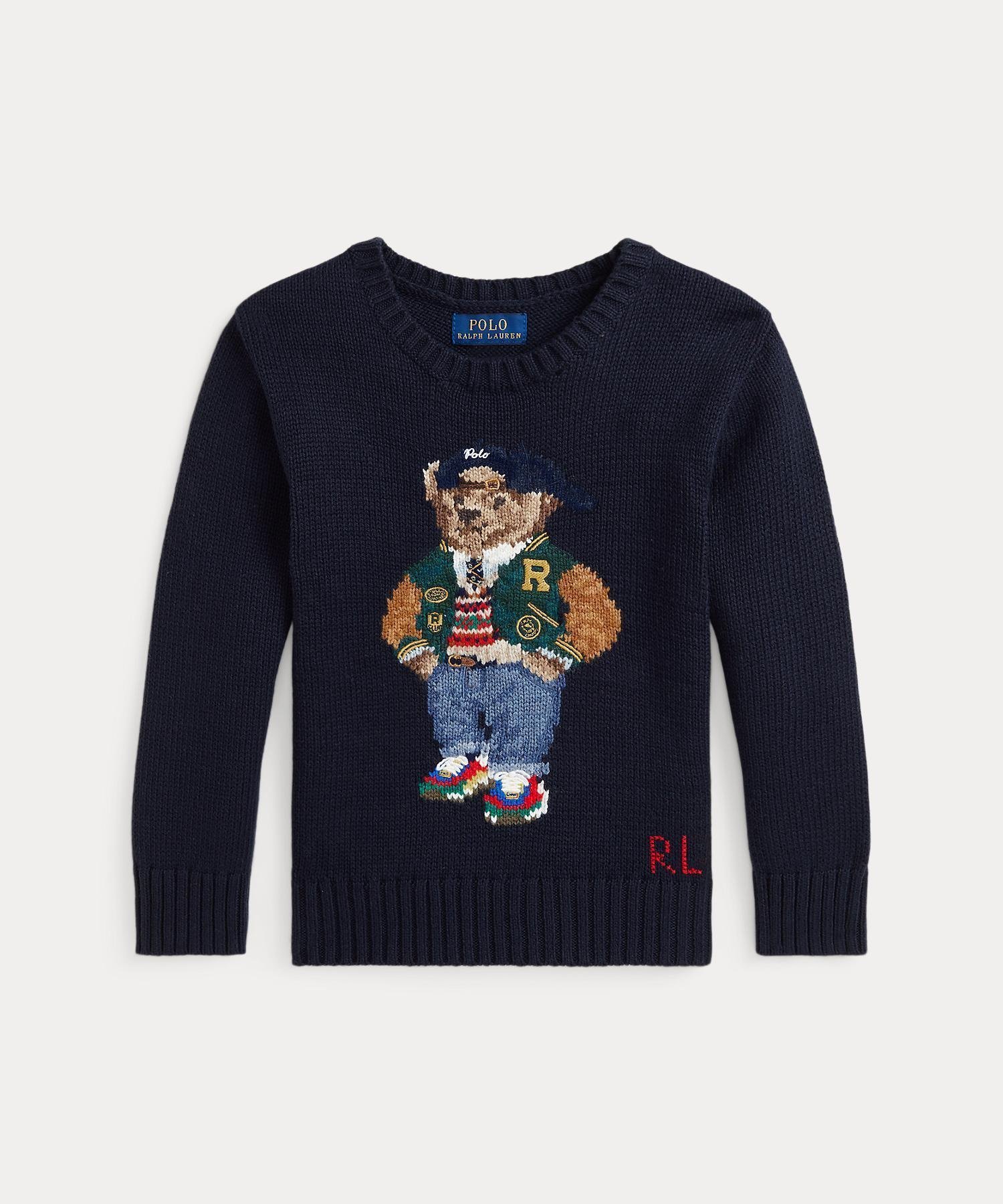 【ラルフローレン/RALPH LAUREN / KIDS】の(ボーイズ 2才~7才)Polo ベア クルーネック セーター 人気、トレンドファッション・服の通販 founy(ファニー) 　ファッション　Fashion　キッズファッション　KIDS　カフス　Cuffs　クール　Cool　セーター　Sweater　人気　Popularity　長袖　Long Sleeve　フロント　Front　ボーイズ　Boys　リブニット　Rib Knit　 other-1|ID: prp329100004514161 ipo3291000000031893455