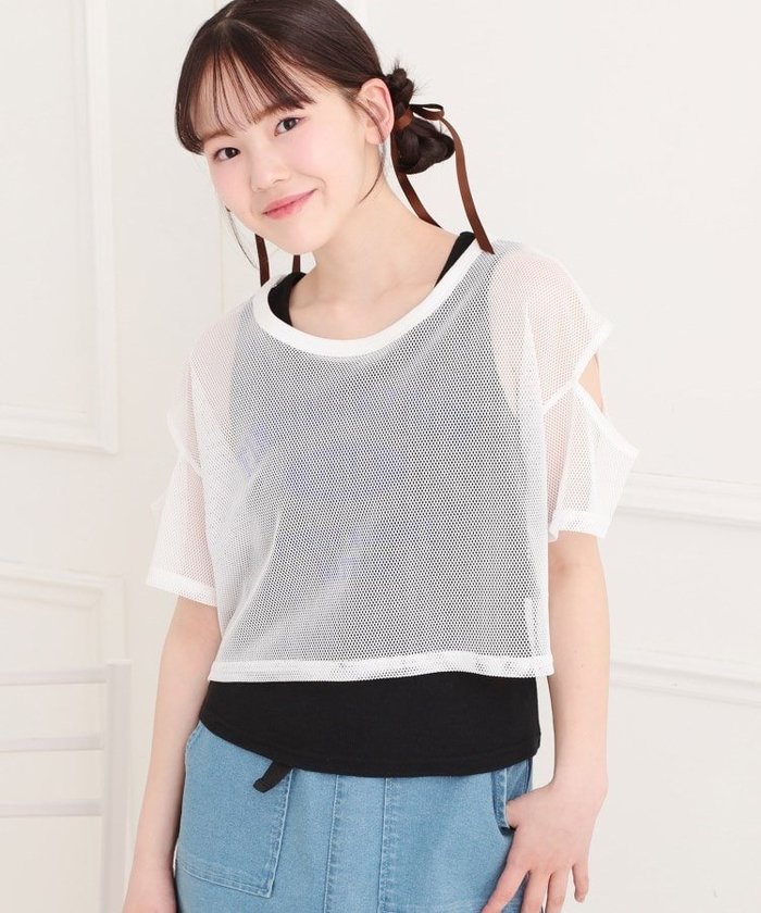 【ピンク ラテ/PINK-latte / KIDS】のメッシュTシャツ+タンクセット インテリア・キッズ・メンズ・レディースファッション・服の通販 founy(ファニー) https://founy.com/ ファッション Fashion キッズファッション KIDS おすすめ Recommend インナー Inner カーゴパンツ Cargo Pants シンプル Simple タンク Tank デニム Denim トレンド Trend フロント Front プリント Print ボトム Bottom メッシュ Mesh ロング Long |ID: prp329100004514182 ipo3291000000031893564