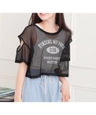 【ピンク ラテ/PINK-latte / KIDS】のメッシュTシャツ+タンクセット ブラック|ID: prp329100004514182 ipo3291000000031893569