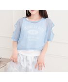 【ピンク ラテ/PINK-latte / KIDS】のメッシュTシャツ+タンクセット ブルー|ID: prp329100004514182 ipo3291000000031893571