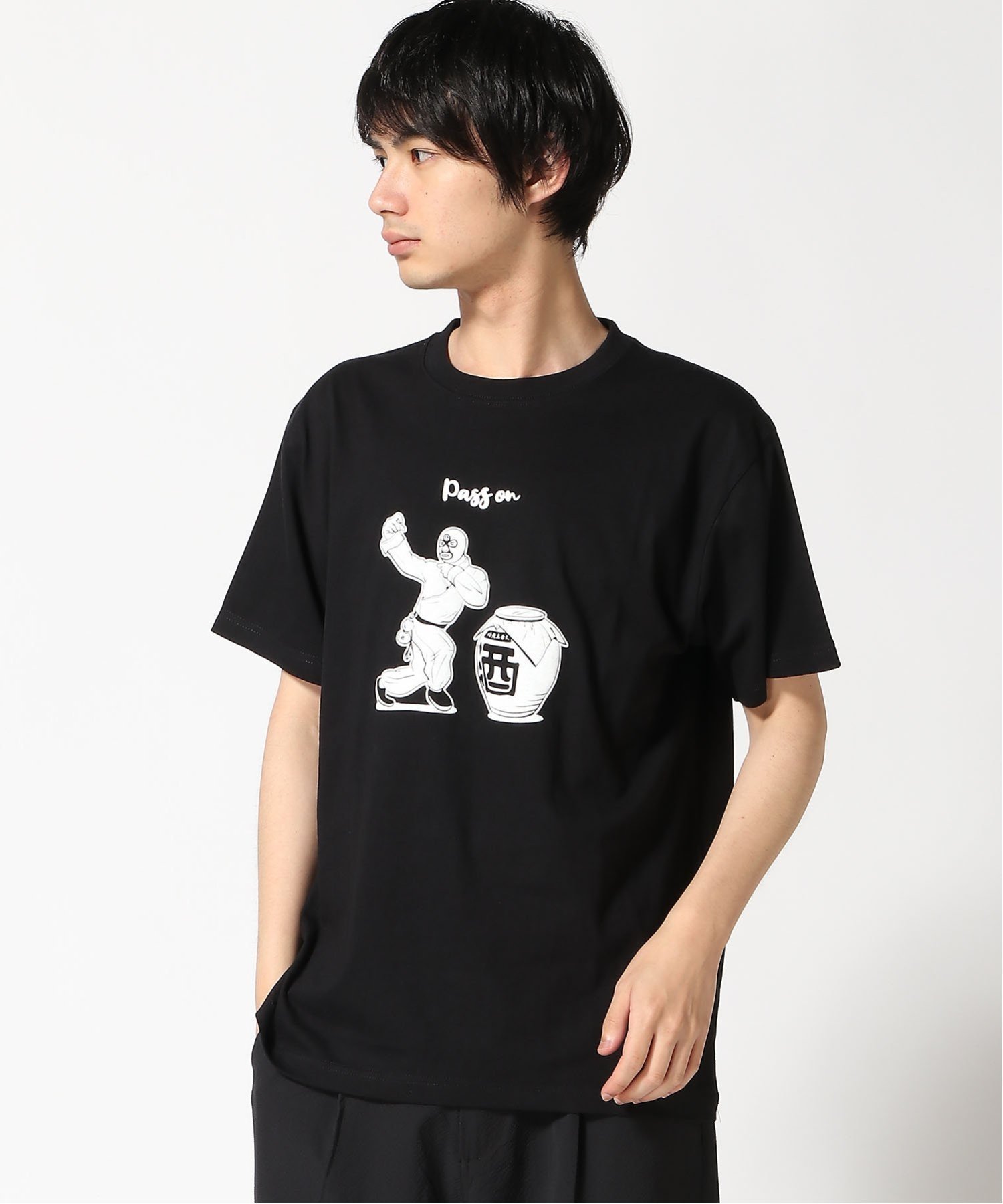 【ジムマスター/gym master / MEN】のgym master/5.6oz Pass on Tee インテリア・キッズ・メンズ・レディースファッション・服の通販 founy(ファニー) 　ファッション　Fashion　メンズファッション　MEN　クラシカル　Classical　スポーツ　Sports　半袖　Short Sleeve　ブラック|ID: prp329100004514199 ipo3291000000031893652