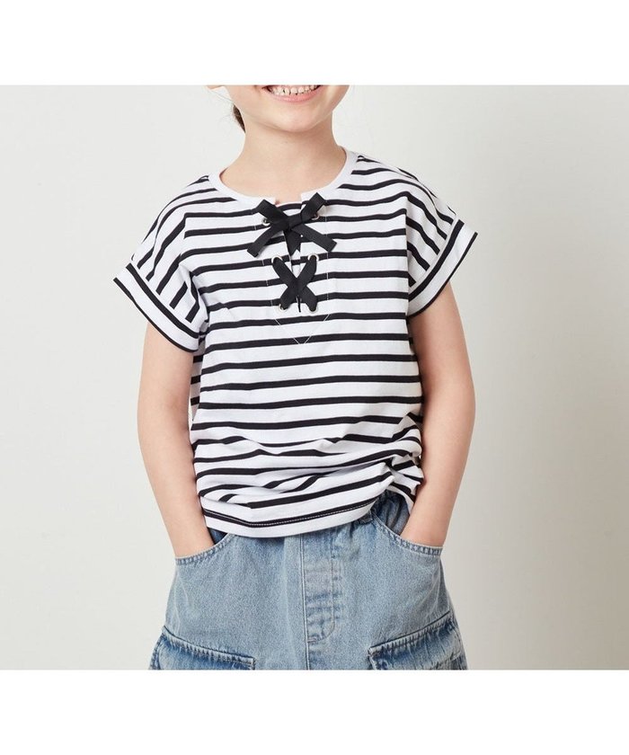 【アー ヴェー ヴェー/a.v.v / KIDS】の100-130 フロントレースUPTシャツ インテリア・キッズ・メンズ・レディースファッション・服の通販 founy(ファニー) https://founy.com/ ファッション Fashion キッズファッション KIDS クール Cool コンパクト Compact シンプル Simple スリーブ Sleeve トレンド Trend 定番 Standard フレンチ French フロント Front ボトム Bottom ボーダー Border リボン Ribbon レース Race 再入荷 Restock/Back In Stock/Re Arrival おすすめ Recommend 夏 Summer |ID: prp329100004514212 ipo3291000000031893705