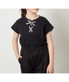 【アー ヴェー ヴェー/a.v.v / KIDS】の100-130 フロントレースUPTシャツ ブラック|ID: prp329100004514212 ipo3291000000031893714
