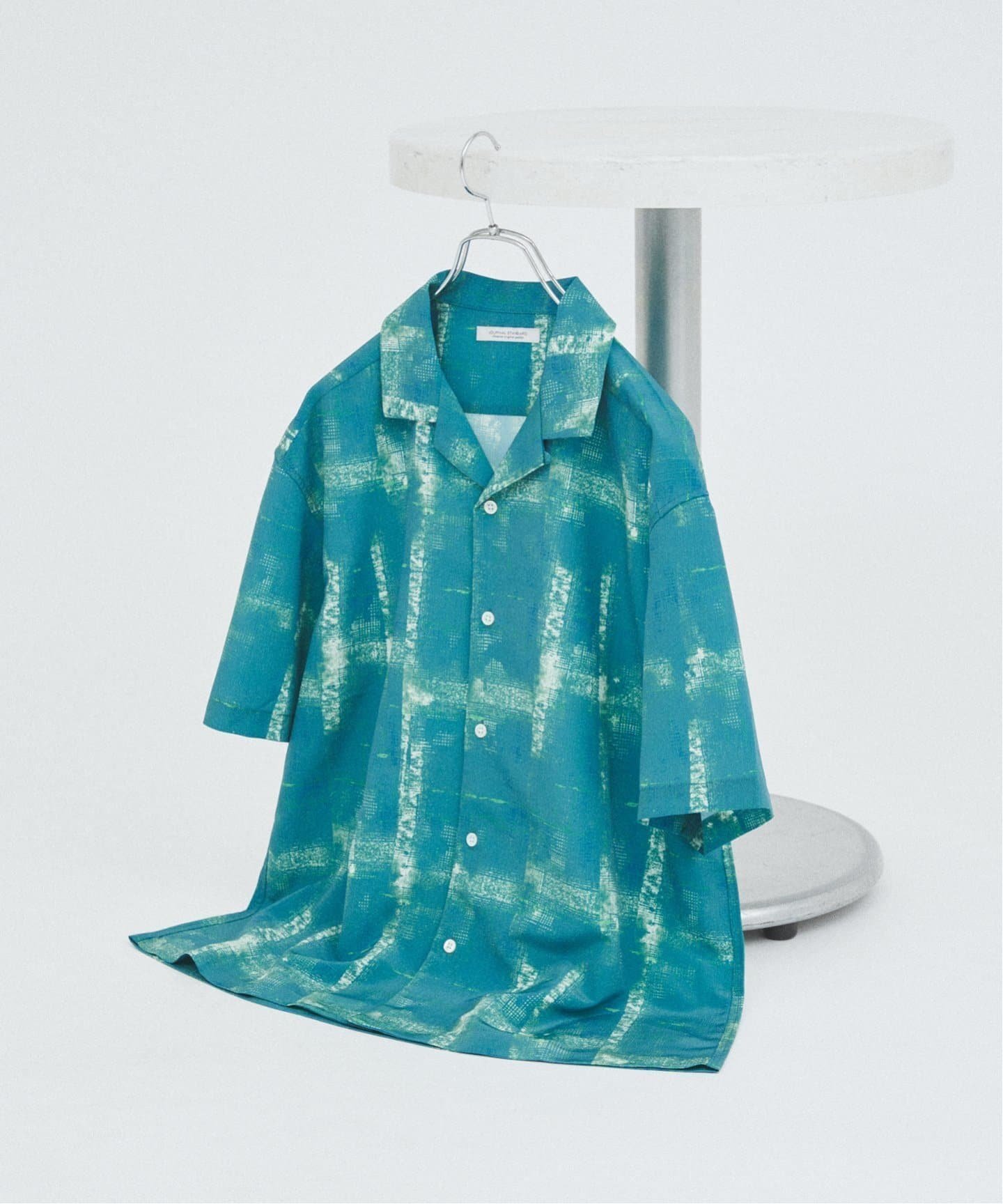 【ジャーナルスタンダード/JOURNAL STANDARD / MEN】のクレープ ウィロー チェック オープンカラー シャツ インテリア・キッズ・メンズ・レディースファッション・服の通販 founy(ファニー) 　ファッション　Fashion　メンズファッション　MEN　エアリー　Airy　チェック　Check　モノトーン　Monotone　ルーズ　Loose　ブルー|ID: prp329100004514460 ipo3291000000031895041