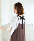 【スタディオ クリップ/studio CLIP】の【WEB/一部店舗限定商品】USAコットンバックリボンリンガーTシャツ ホワイト×ブラック10|ID: prp329100004514502 ipo3291000000031895244