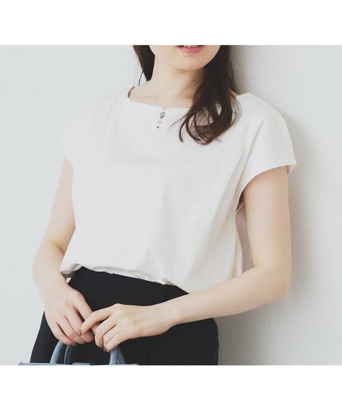 【インデックス/INDEX】の《6color/XS-3Lsize》キーネックビジュートップス【UV/接触冷感/洗濯機洗い可】 インテリア・キッズ・メンズ・レディースファッション・服の通販 founy(ファニー) https://founy.com/ ファッション Fashion レディースファッション WOMEN トップス・カットソー Tops/Tshirt シルケット Mercerization スリーブ Sleeve バランス Balance パール Pearl ビジュー Bijou フレンチ French フロント Front |ID: prp329100004514572 ipo3291000000031997813