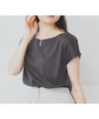 【インデックス/INDEX】の《6color/XS-3Lsize》キーネックビジュートップス【UV/接触冷感/洗濯機洗い可】 チャコールグレー|ID: prp329100004514572 ipo3291000000031997815