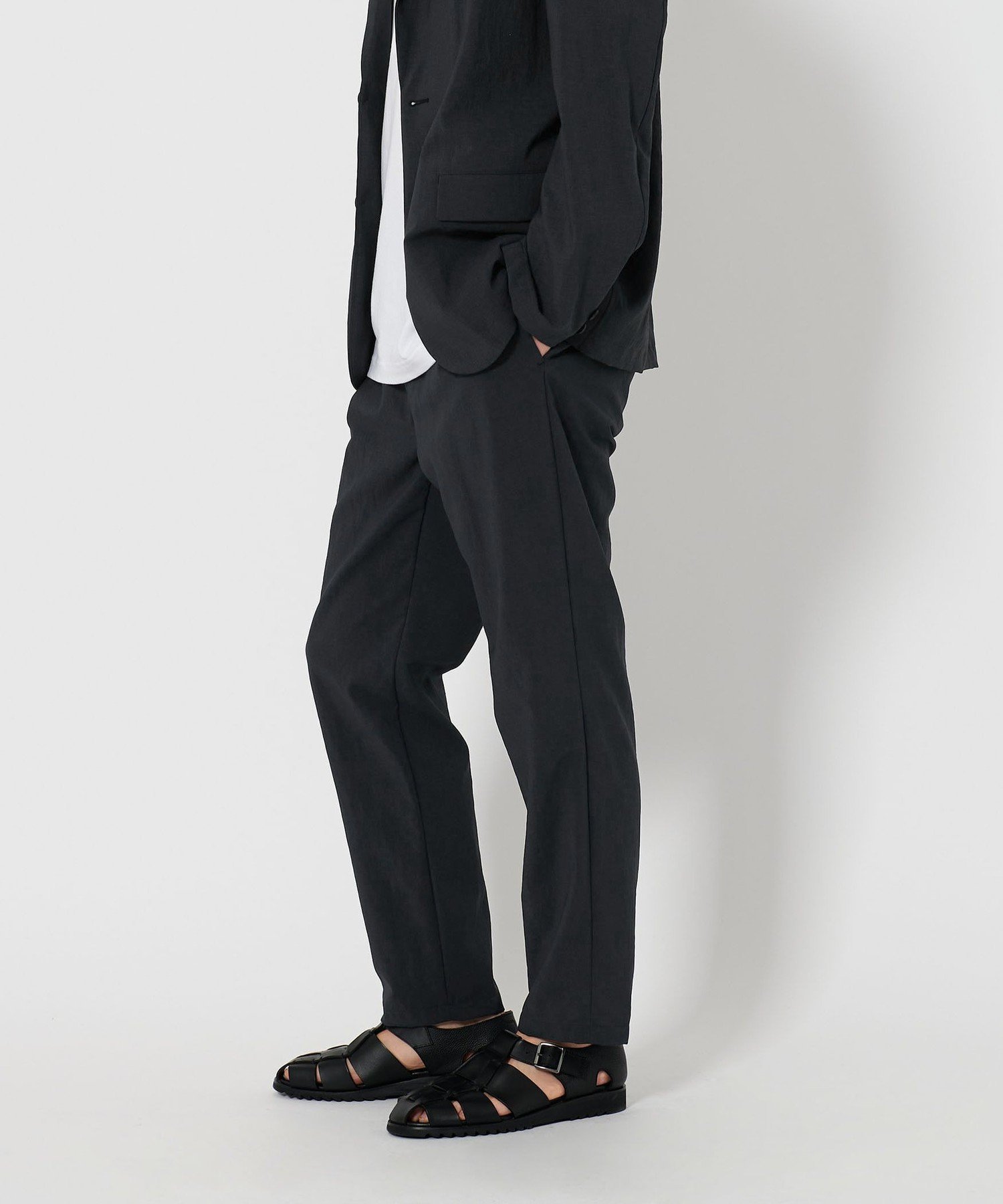 【ビューティ&ユース ユナイテッドアローズ/BEAUTY&YOUTH / UNITED ARROWS / MEN】のTORAY「リランチェ +」1P テーパード パンツ -ウォッシャブル セットアップ対応- インテリア・キッズ・メンズ・レディースファッション・服の通販 founy(ファニー) 　ファッション　Fashion　メンズファッション　MEN　ボトムス　Bottoms/Men　ウォッシャブル　Washable　クッション　Cushion　コイン　Coin　シャーリング　Shirring　ジャケット　Jacket　セットアップ　Set Up　テーパード　Tapered　ドローコード　Draw Cord　ハーフ　Half　ファブリック　Fabric　フィット　Fit　ポケット　Pocket　おすすめ　Recommend　夏　Summer　エレガント 上品　Elegant　NAVY|ID: prp329100004514649 ipo3291000000031957702