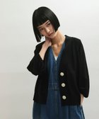 【アダム エ ロペ/ADAM ET ROPE'】の【WEB限定】・【サステナブル】リネンMIXシアーカーディガン ブラック(01)|ID: prp329100004514746 ipo3291000000031996047