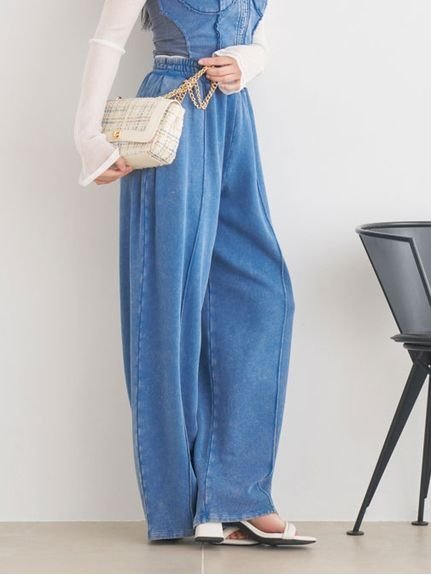 【リリーブラウン/Lily Brown】の【WEB限定00サイズ】スウェットワイドパンツ インテリア・キッズ・メンズ・レディースファッション・服の通販 founy(ファニー) 　ファッション　Fashion　レディースファッション　WOMEN　パンツ　Pants　セットアップ　Set Up　トレンド　Trend　バランス　Balance　パウダー　Powder　ビスチェ　Bustier　フィット　Fit　モチーフ　Motif　リラックス　Relax　ワイド　Wide　おすすめ　Recommend　BLU[086]|ID: prp329100004514894 ipo3291000000031899250